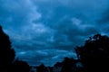 Storm over a neighborhood Royalty Free Stock Photo