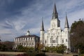Storm over St Louis Cathedral Royalty Free Stock Photo