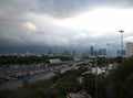 Storm over Tel Aviv city Royalty Free Stock Photo
