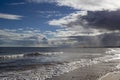 Storm over Walberswick Beach, Suffolk, England Royalty Free Stock Photo