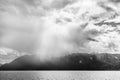 Storm passing over Lake Geneva in Switzerland