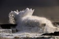 Big wave during a storm