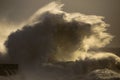 Big wave during a storm