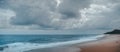 The storm and rain are coming on a beautiful beach Royalty Free Stock Photo