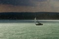 Storm, rain and sailboat