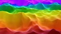 Storm rainbow waves background. Hurricane with all colors of sunbow. Royalty Free Stock Photo