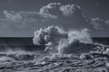 Storm at the river mouth Royalty Free Stock Photo