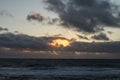 After the storm San Francisco Bay Ocean Beach sunset Royalty Free Stock Photo