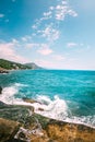 Storm on the sea coast Royalty Free Stock Photo