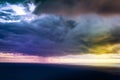 Storm on Sea with Heavy Clouds. Royalty Free Stock Photo
