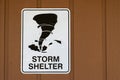 Storm Shelter Sign For Tornados