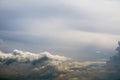 storm silhouette cloud sun in gray sky dark cloud Royalty Free Stock Photo