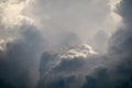 storm silhouette heap cloud sun ray in gray skyscape dark cloud