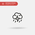 Storm Simple vector icon. Illustration symbol design template for web mobile UI element. Perfect color modern pictogram on Royalty Free Stock Photo