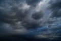 Storm Sky, Dark Dramatic Clouds During Thunderstorm, Rain And Wind, Extreme Weather, Abstract Background