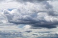 Storm sky, rainy clouds over horizon Royalty Free Stock Photo