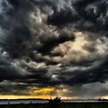 Storm sunset Royalty Free Stock Photo