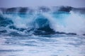 Storm surf surges against Oahu shore