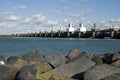 Storm surge barrier Royalty Free Stock Photo