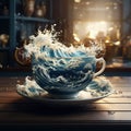 A storm in a teacup. Royalty Free Stock Photo