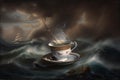 A storm in a teacup Royalty Free Stock Photo