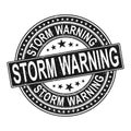 Storm warning grunge rubber stamp on white background, vector illustration Royalty Free Stock Photo