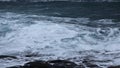 Stormy sea during bad weather. Barents Sea in winter
