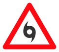 Storm Whirlpool Warning - Raster Icon Illustration