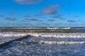 A storm on the winter Baltic Sea Royalty Free Stock Photo