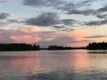 Stormbay Sunset Lake of the Woods, Kenora, Ontario, Canada Royalty Free Stock Photo