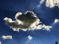 Stormcloud in cloudy sky