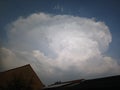 Stormcloud (Cumulonimbus) with strong updraft and well defined anvil Royalty Free Stock Photo