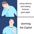 Storming the Capitol meme Royalty Free Stock Photo