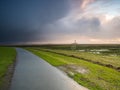 Storms in the salt marshes of the North Sea Royalty Free Stock Photo