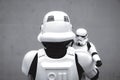 Stormtrooper Father and Son Family Portrait Royalty Free Stock Photo