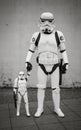 Stormtrooper Father and Son Family Portrait Royalty Free Stock Photo