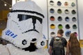Stormtrooper made out of many Lego bricks