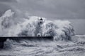 Stormy big waves Royalty Free Stock Photo