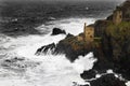 Stormy Botallack Crown Engine House, Cornwall. Royalty Free Stock Photo