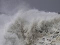 Stormy breaking sea wave detail
