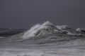 Stormy breaking waves Royalty Free Stock Photo