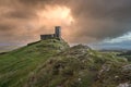 Stormy brentor church devon uk