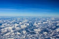 The stormy clouds from above.