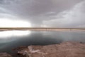 Stormy clouds above Cejar Lagoon, San Pedro de Atacama