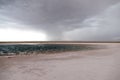 Stormy clouds above Cejar Lagoon, San Pedro de Atacama