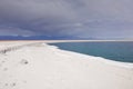 Stormy clouds above Laguna Cejar. Royalty Free Stock Photo