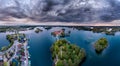 Stormy clouds above Trakai castle