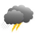 Stormy clouds as weather icon Royalty Free Stock Photo