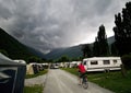 Stormy clouds at camp site