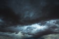 Stormy clouds gray sky with dramatic shadows Royalty Free Stock Photo